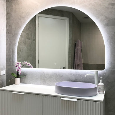 Arco Arch 1500mm x 1000mm Backlit LED Frameless Mirror with Polished Edge and Demister