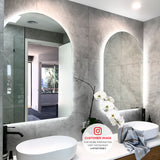 Arco Arch 700mm x 1000mm Backlit LED Mirror with Polished Edge and Demister