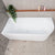 Arco 1600mm Left Corner Freestanding Bath, Gloss White
