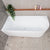 Arco 1600mm Left Corner Freestanding Bath, Matte White