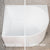 Comparison of the Arco corner bathtub curved side and straight side in white