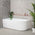 Arco 1600mm Left Corner Freestanding Bath, Matte White