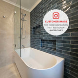 Customer bathroom featuring the Arco Bathtub in white colour bathtub white