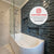 Arco 1500mm Freestanding Left Corner Bath, Matte White