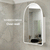 Arco Arch 400mm x 800mm Frontlit LED Mirrored Shaving Cabinet, Matte White