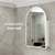 Arco Arch 550mm x 1000mm Frontlit LED Mirrored Shaving Cabinet, Matte White