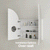 Arco Arch 850mm x 1000mm Mirrored Shaving Cabinet, Matte White