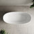 Byron Egg 1600mm Oval Artificial Stone Freestanding Bath, Matte White