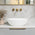 Byron Egg Oval 480mm x 350mm Artificial Stone Above-Counter Basin, Gloss White