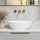 Byron Egg Oval 480mm x 350mm Artificial Stone Above-Counter Basin, Matte White