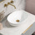 Byron Egg Oval 480mm x 350mm Artificial Stone Above-Counter Basin, Matte White