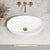 Byron Egg Oval 540mm x 400mm Artificial Stone Above-Counter Basin, Gloss White