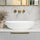 Byron Egg Oval 580mm x 350mm Artificial Stone Above-Counter Basin, Gloss White