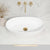 Byron Egg Oval 580mm x 350mm Artificial Stone Above-Counter Basin, Gloss White