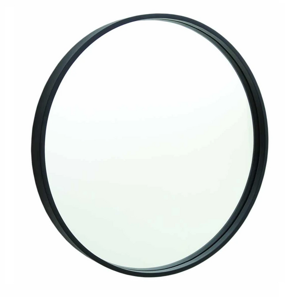 Deluxe Round 600mm Mirror with Black Frame