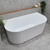 Brighton Groove 1700mm Fluted Oval Freestanding Back to Wall Bath, Matte White *Clearance Stock*