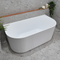 Brighton Groove 1700mm Fluted Oval Freestanding Back to Wall Bath, Matte White | *Clearance Stock* |