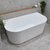 Brighton Groove 1700mm Fluted Oval Freestanding Back to Wall Bath, Gloss White | *Clearance Stock* |