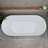 **CLEARANCE STOCK Brighton Groove 1700mm Fluted Oval Freestanding Bath, Gloss White
