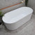 **CLEARANCE STOCK Brighton Groove 1500mm Fluted Oval Freestanding Bath, Matte White