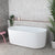 Brighton Groove 1500mm Fluted Oval Freestanding Bath, Matte White *Clearance Stock*