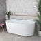 **CLEARANCE STOCK Brighton Groove 1500mm Fluted Oval Freestanding Bath, Matte White