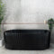 Brighton Groove 1700mm Fluted Oval Freestanding Bath, Matte Black *Clearance Stock*