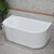 Brighton Corrugated 1500mm Ribbed Back to Wall Freestanding Bath, Matte White *Clearance Stock*