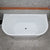 Brighton Corrugated 1500mm Ribbed Back to Wall Freestanding Bath, Gloss White *Clearance Stock*