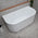Brighton Corrugated 1700mm Ribbed Back to Wall Freestanding Bath, Gloss White *Clearance Stock*