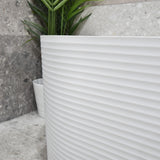 Brighton Corrugated 1700mm Ribbed Back to Wall Freestanding Bath, Matte White *Clearance Stock*