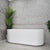 Brighton Corrugated 1700mm Ribbed Oval Freestanding Bath, Matte White *Clearance Stock*