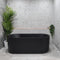 Brighton Corrugated 1500mm Ribbed Oval Freestanding Bath, Matte Black