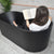 Brighton Corrugated 1700mm Ribbed Oval Freestanding Bath, Matte Black *Clearance Stock*