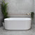 Brighton Groove 1700mm Fluted Oval Freestanding Bath, Matte White *Clearance Stock*