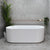 **CLEARANCE STOCK Brighton Groove 1500mm Fluted Oval Freestanding Bath, Matte White