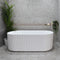 **CLEARANCE STOCK Brighton Groove 1700mm Fluted Oval Freestanding Bath, Matte White