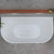 Brighton Groove 1700mm Fluted Oval Freestanding Back to Wall Bath, Matte White *Clearance Stock*