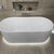 Brighton Groove 1500mm Fluted Oval Freestanding Bath with LED Lights, Matte White