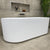 Brighton Groove 1700mm Fluted Oval Freestanding Bath, Matte White *Clearance Stock*