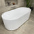 Brighton Groove 1700mm Fluted Oval Freestanding Bath, Gloss White *Clearance Stock*