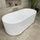 **CLEARANCE STOCK Brighton Groove 1700mm Fluted Oval Freestanding Bath, Gloss White