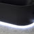 Brighton Groove 1700mm Fluted Oval Freestanding Back to Wall Bath, Matte Black