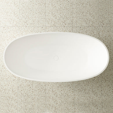 Egg Oval 1700mm Freestanding Bath, Gloss White