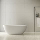 Egg Oval 1600mm Freestanding Bath, Matte White