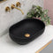 Byron Egg 500mm x 340mm Artificial Stone Above-Counter Basin, Matte Black