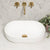 Byron Egg 500mm x 340mm Artificial Stone Above-Counter Basin, Matte White
