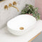 Byron Egg 500mm x 340mm Artificial Stone Above-Counter Basin, Matte White