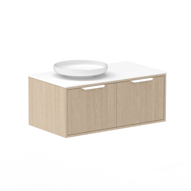 ADP Clifton Wall Hung 900mm Single Left Offset Bowl Vanity Cabinet
