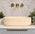 Stadio Groove 480mm Fluted Oval Artificial Stone Above-Counter Basin, Matte Baby Beige